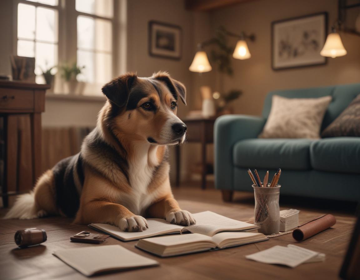 Dog owner consulting with a dog trainer or behaviorist