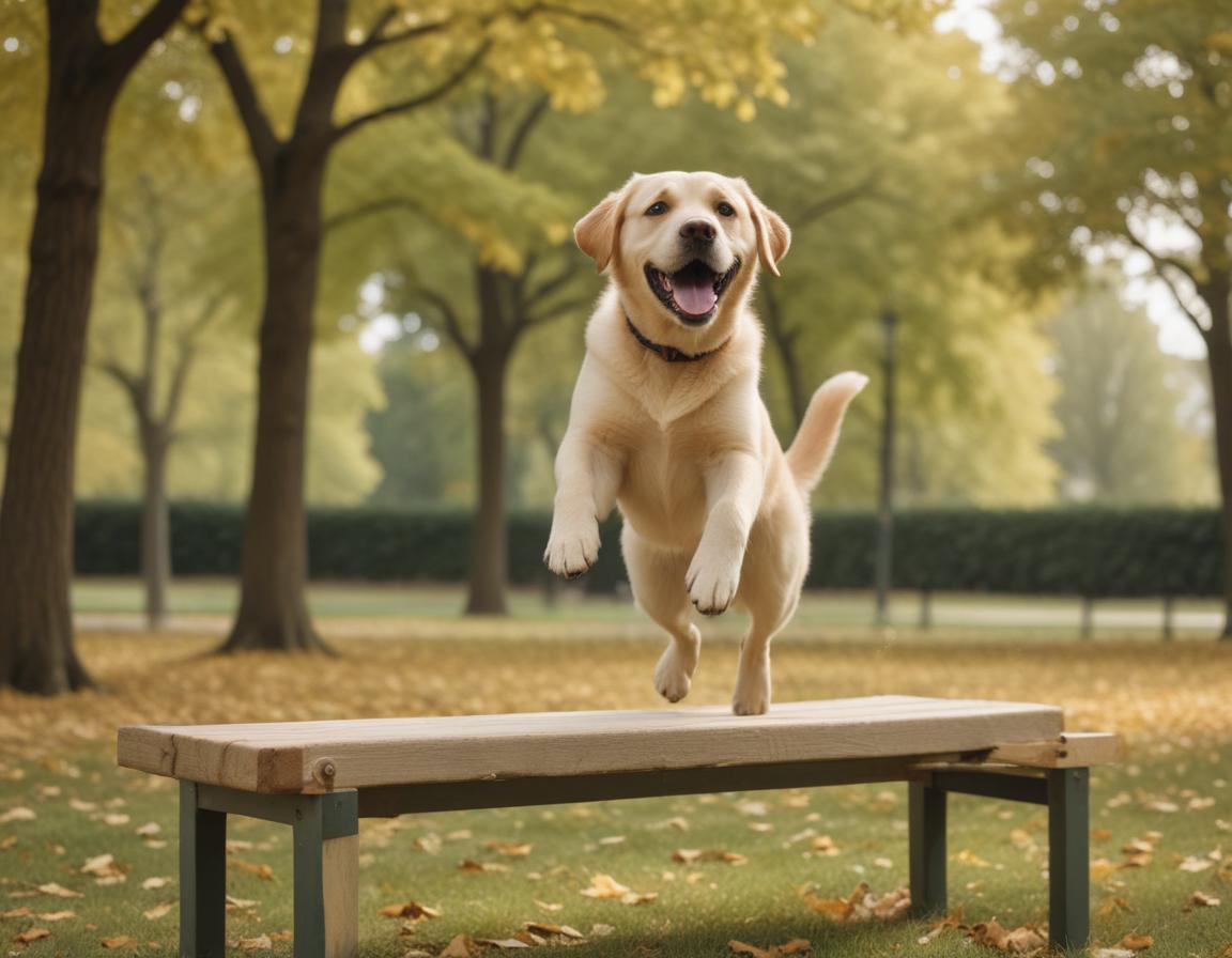 Max the Labrador in a training session with a trainer providing treats in the park