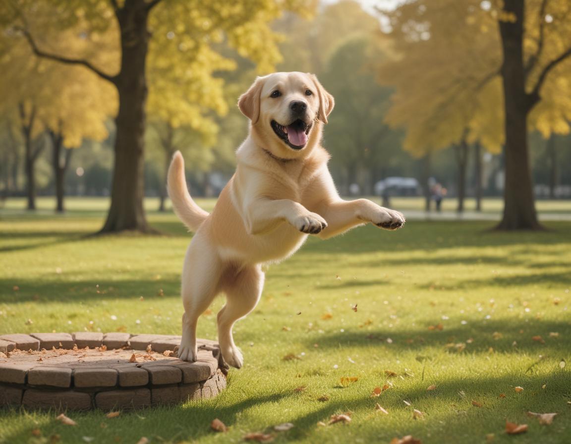 Trainer using positive reinforcement with a dog outdoors