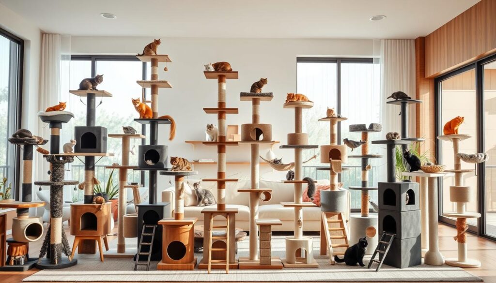 different types of cat trees